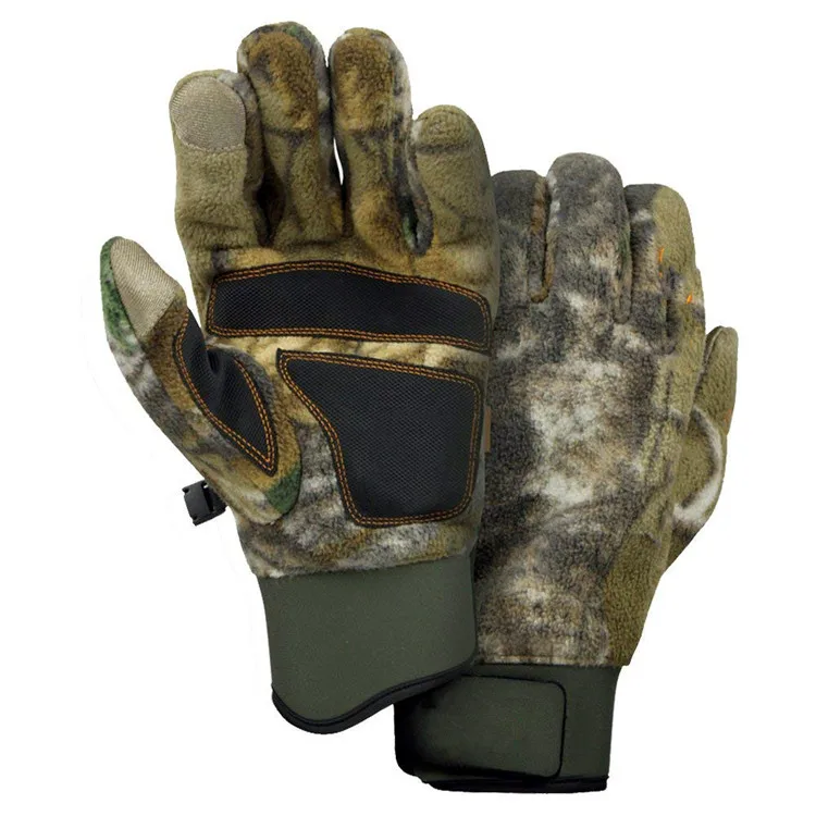 

Bowins Wholesale Camo Fleece Hunting Gloves For Sale