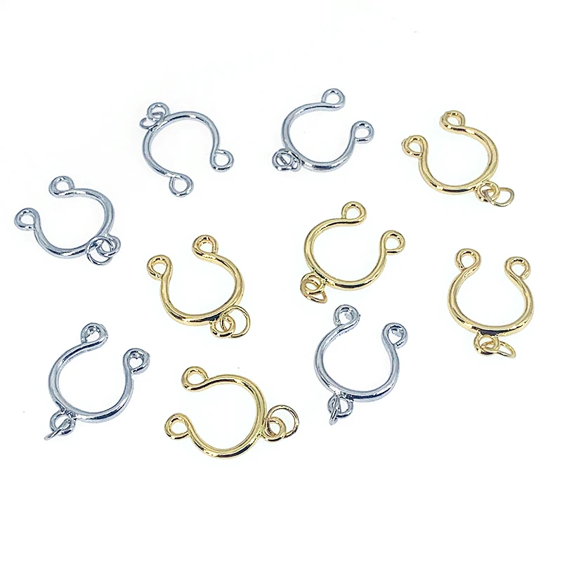 2Pcs 11mm Ushape Nipple Piercings Barbell DIY Part  Stainless Steel  Fake Nipple Shield Cover Fake Nipple Rings Body Jewelry