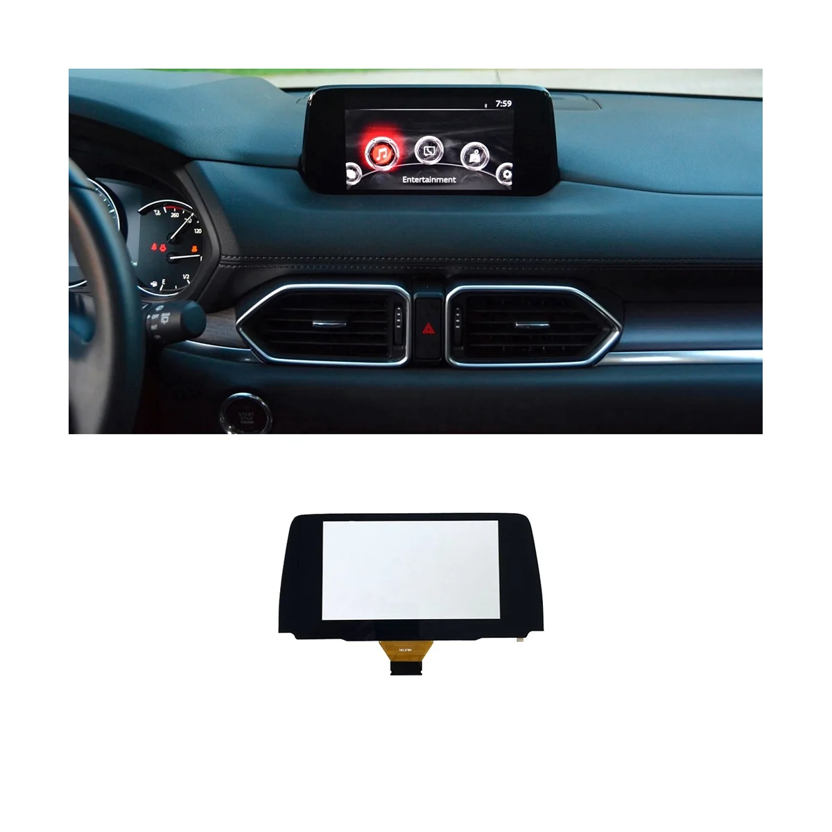 7 Inch 50 Pin Touch Screen Digitizer for Mazda CX-5 CX5 2017-2020 Car DVD Multimedia Player Navigation Radio