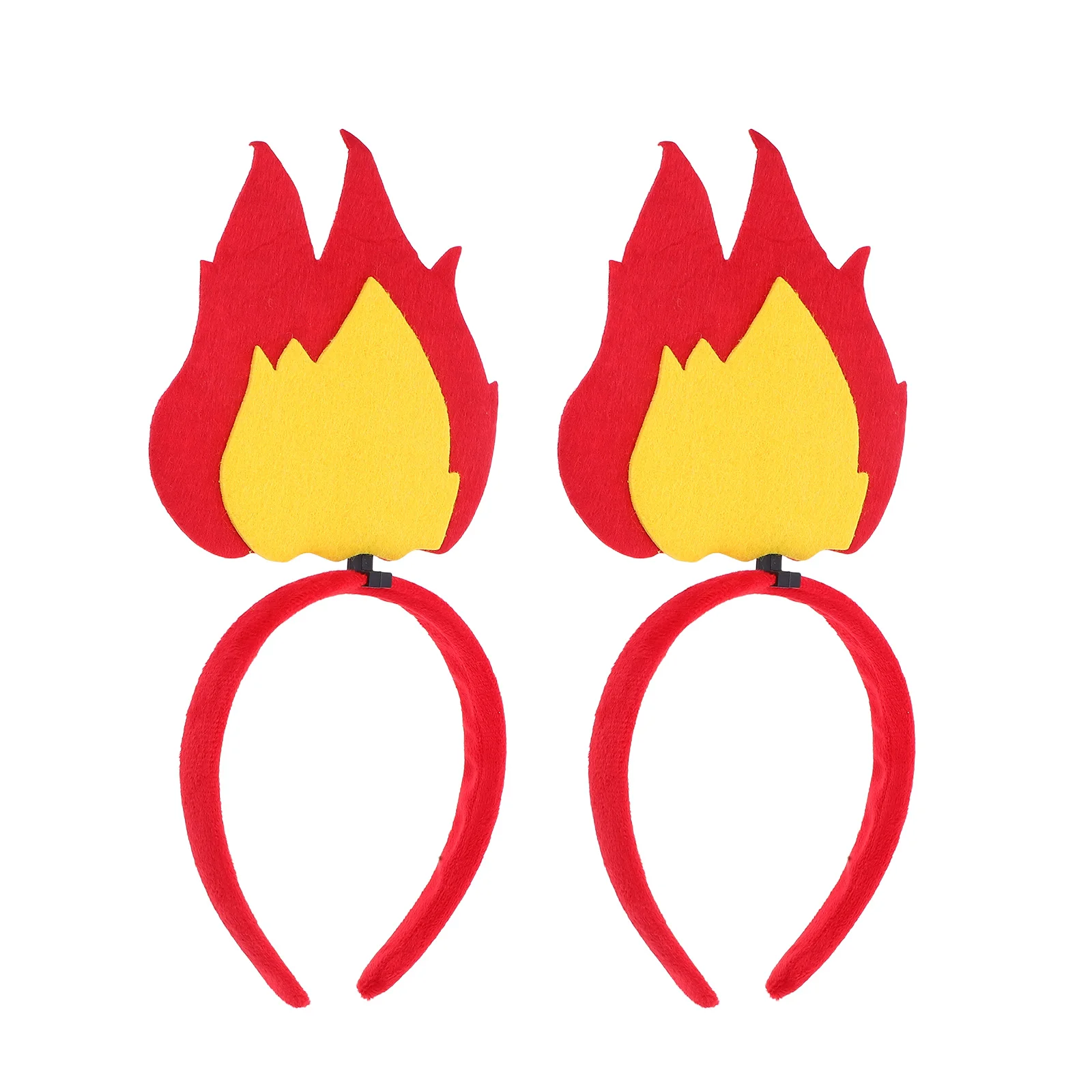 

2pcs Flame Fire Headpiece Halloween Costume Carnival Party Headbands Halloween Party Headband Lightweight Easy Wear