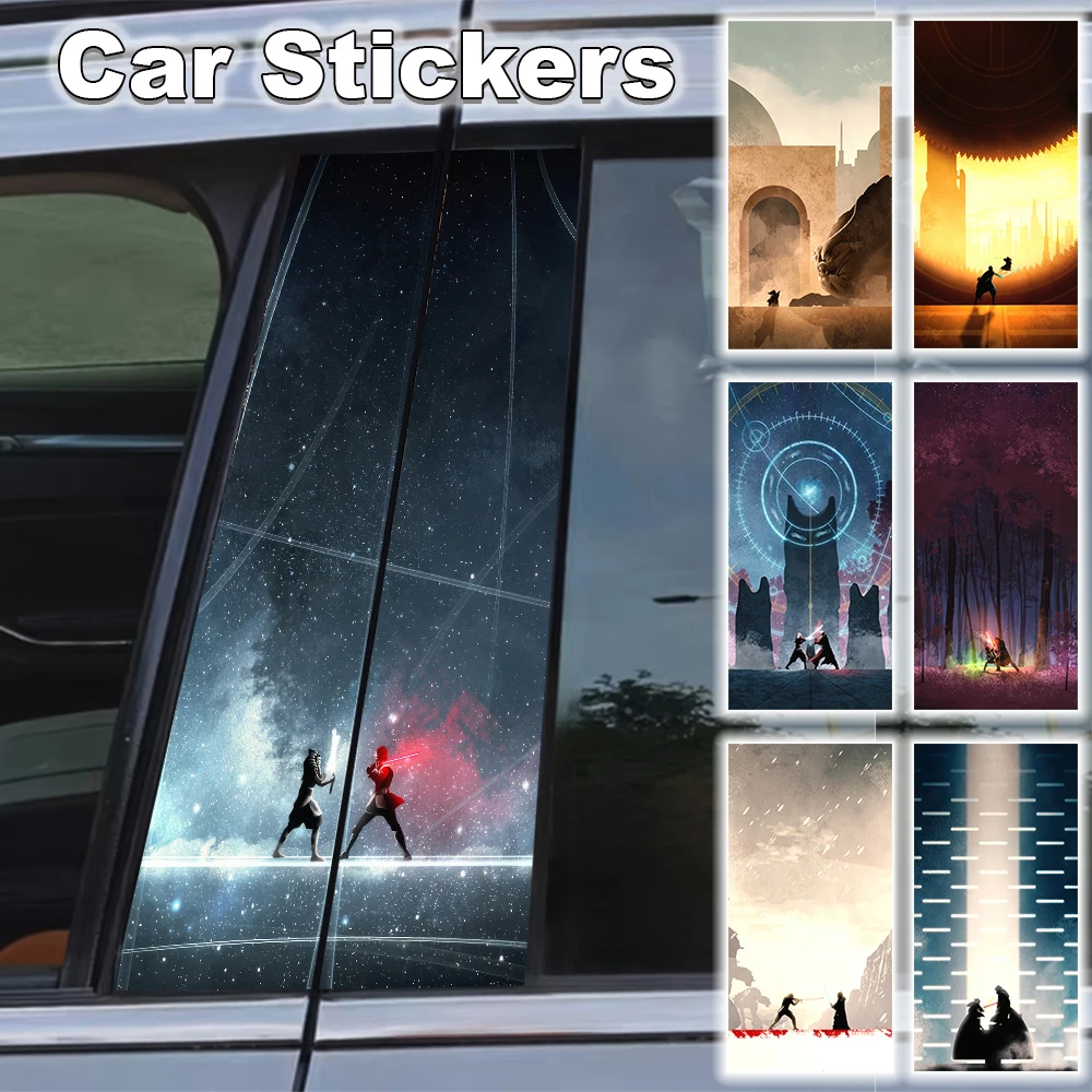 

Star Wars Car B Pillar Sticker Decal JDM Accessorie Waterproof Self-adhesive Poster Lightsaber Scratch Resistant Darth Vader