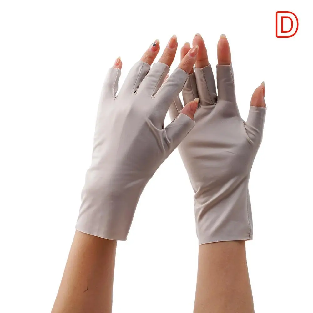 

Ice Silk Half Finger Gloves Women UV Protection Breathable Lightweight For Outdoor Riding Cycling Driving Anti-Slip Cooling