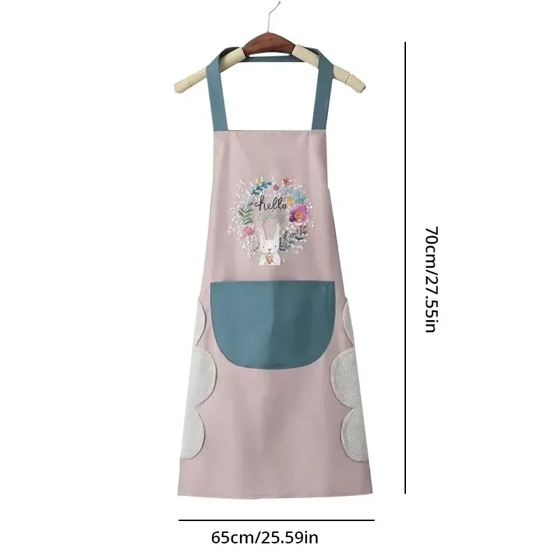 Kitchen Household Cooking Apron Wipe Hand Apron Oil-proof Waterproof Hand-wiping Men Women Adult Waist Fashion Coffee Overalls