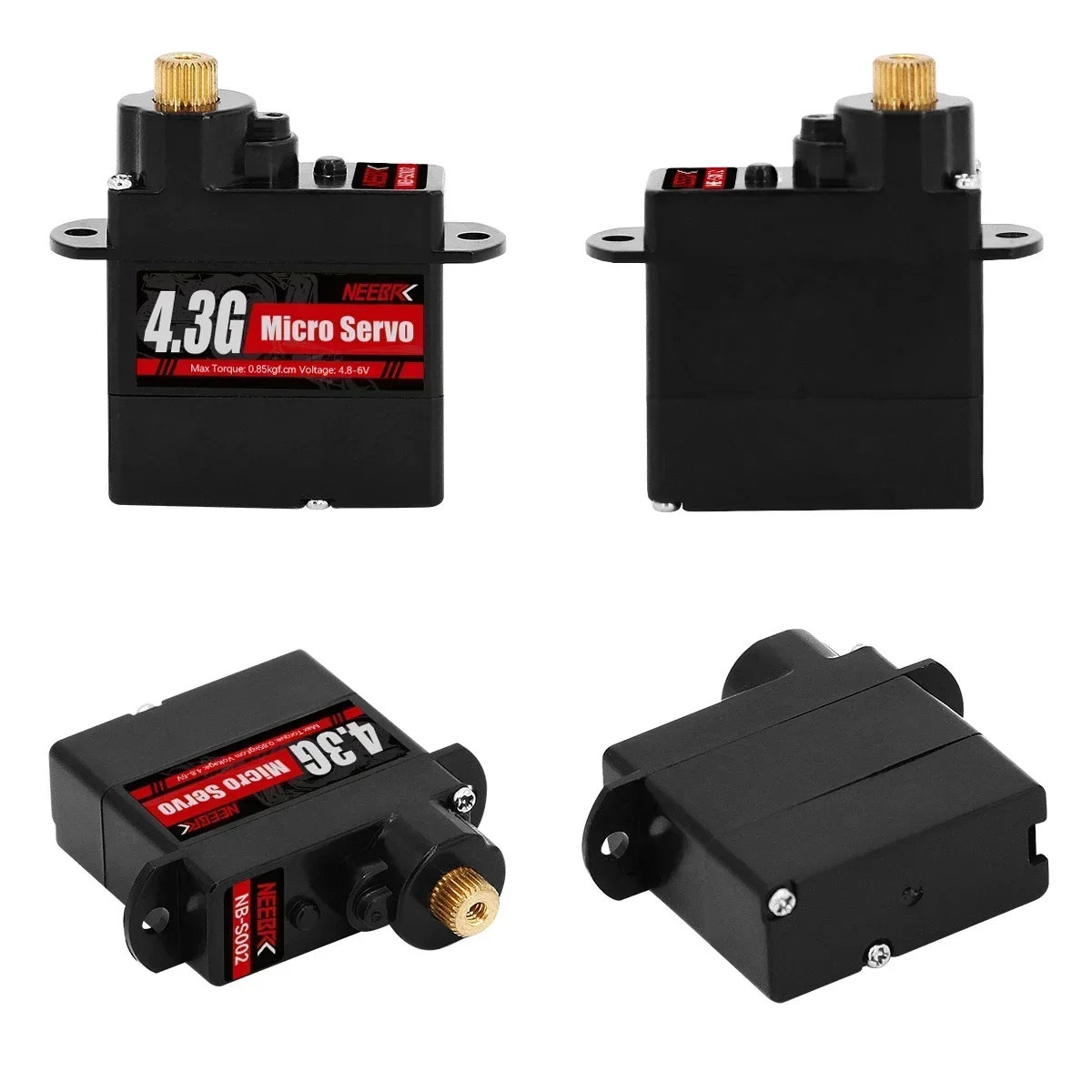 NEEBRC 2g 4,3g 5g 8g 12g Mini Digital Servo Wasserdicht Metall/Kunststoff Getriebe Motor für RC Auto Starrflügel Flugzeug Hubschrauber Roboter Spielzeug