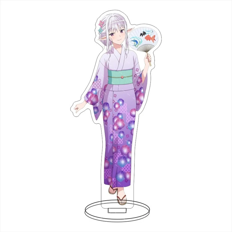 New Anime Welcome To Japan, Elf-san Cosplay Acrylic Stands Model Sweet Girl Desk Decor Standing Sign Fans Gifts