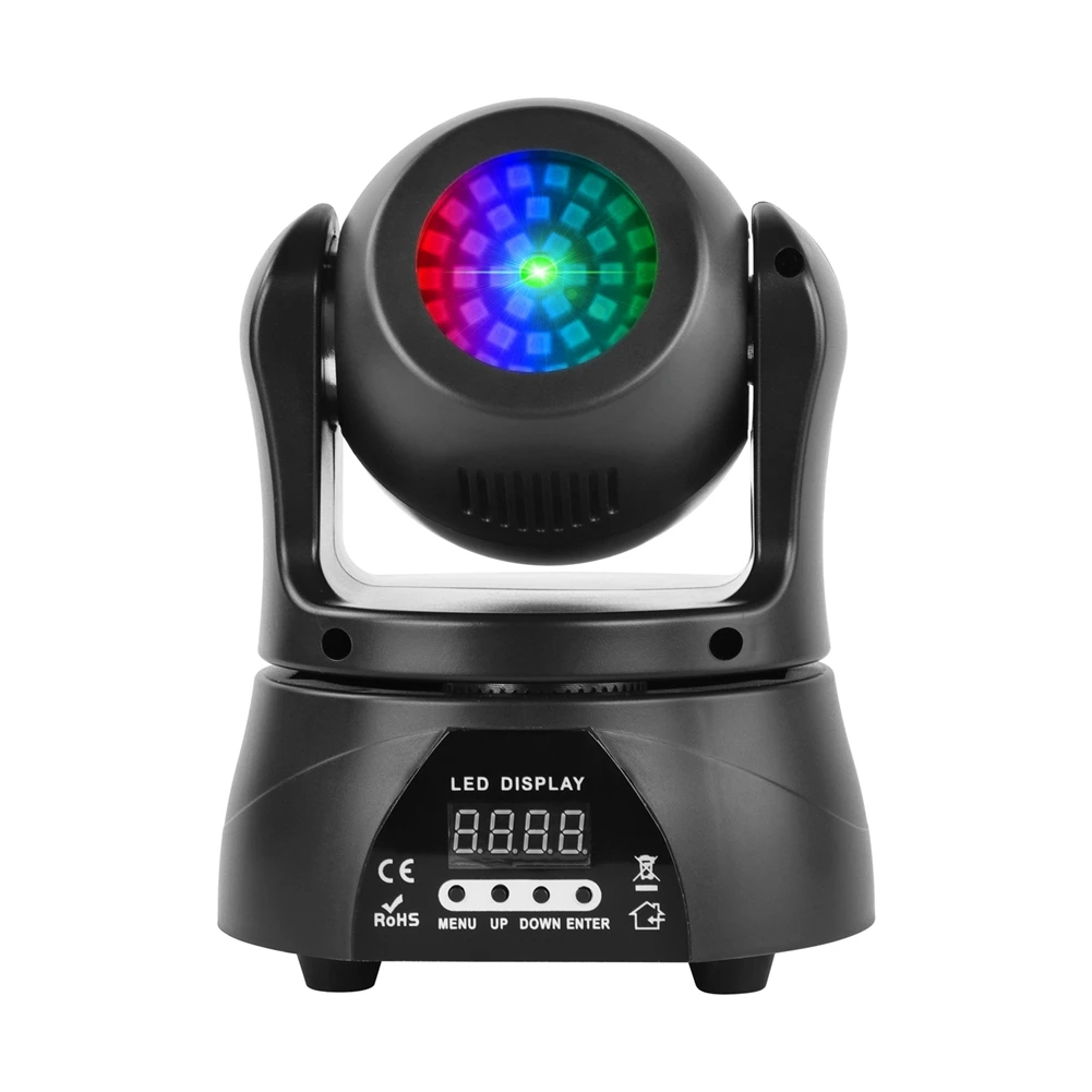 

30W Mini Double-sided Moving Head Stage Light RGBW Kaleidoscope Lighting-ZQ02090UK