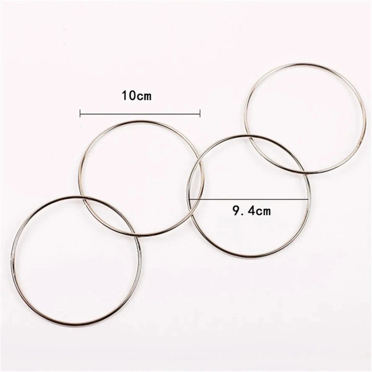 4Pcs Magic Toy Metal Rings Classic Linking Iron Hoops Fun Magic Trick Playing Props Toys Tools Close-up Magic Tools Supplies