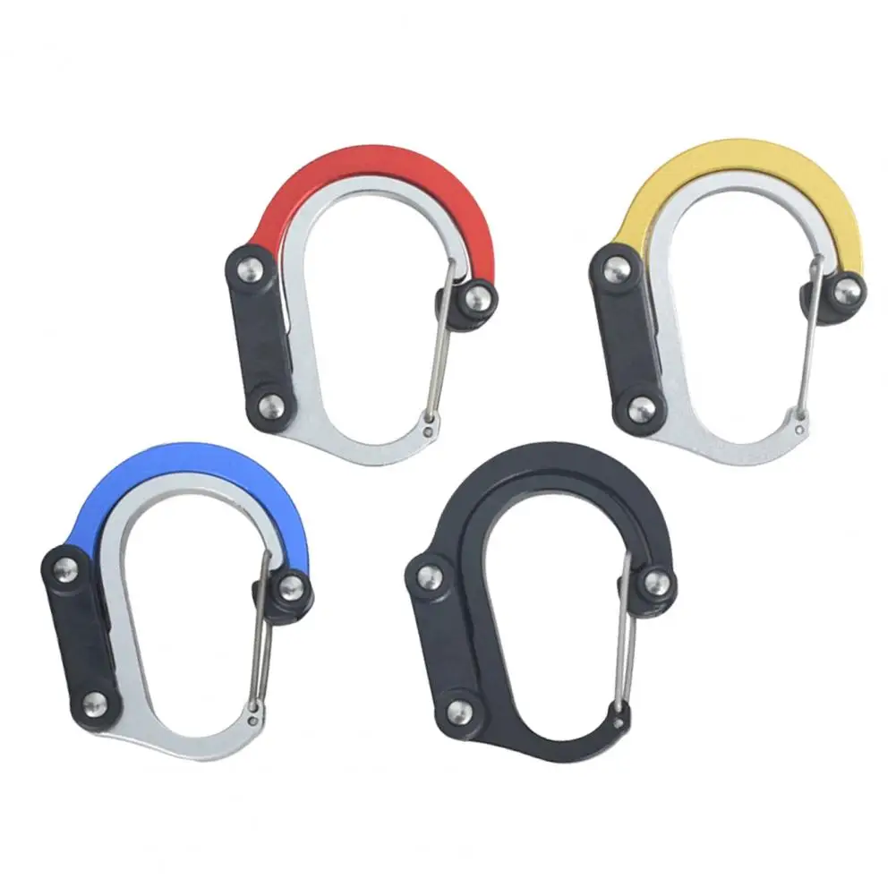 

D-Shape Carabiner 360 Rotation Hanging Buckle Aluminum Alloy Versatile Camping Hiking Travel Backpack Outdoor Gadget