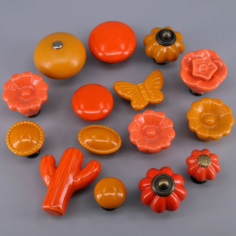 1PC Multi-model ceramic furniture knobs Creative drawer cabinet knobs dresser cupboard door pull handle