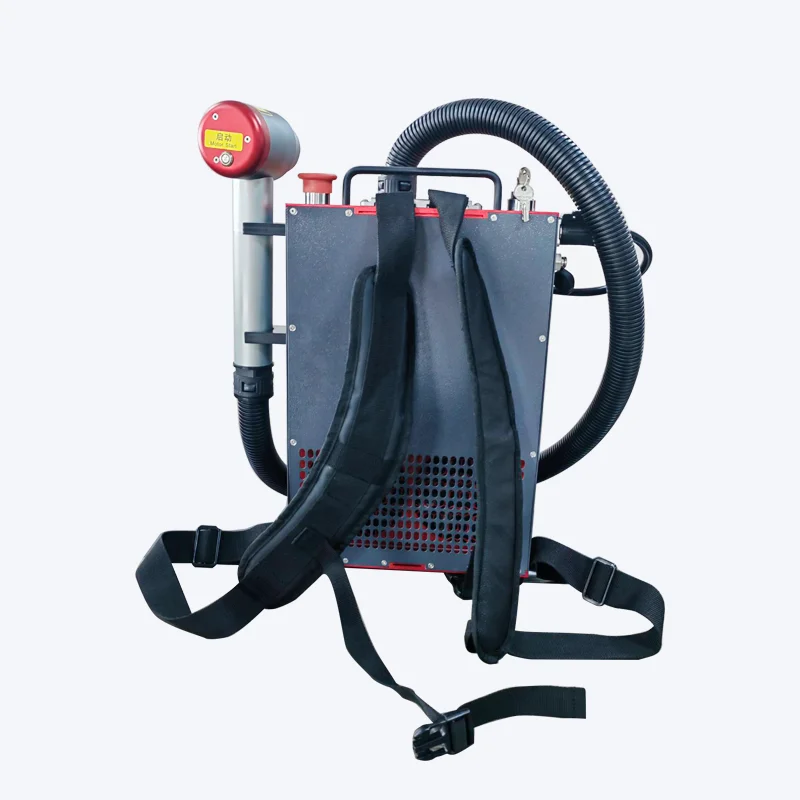 Máquina de limpieza por pulsos de mochila de 100W con personalización de fábrica para máquina de limpieza portátil de óxido de precisión