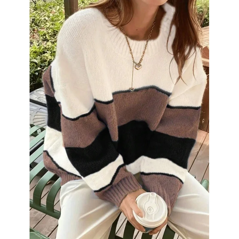 

Graduated Stripe Women's Sweater F 68796 Adient Stripe Ultra-Thin Spring Fashion Ladies' Knitwear Online And In-Store Available