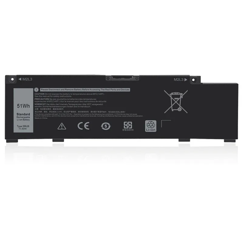 New Lithium-ion Laptop Battery 266J9 For Dell G3 15 3590 3500 G5 15 5500 5505 Inspiron 14 5490 M4GWP PN1VN 11.4V 51Wh 6Cell