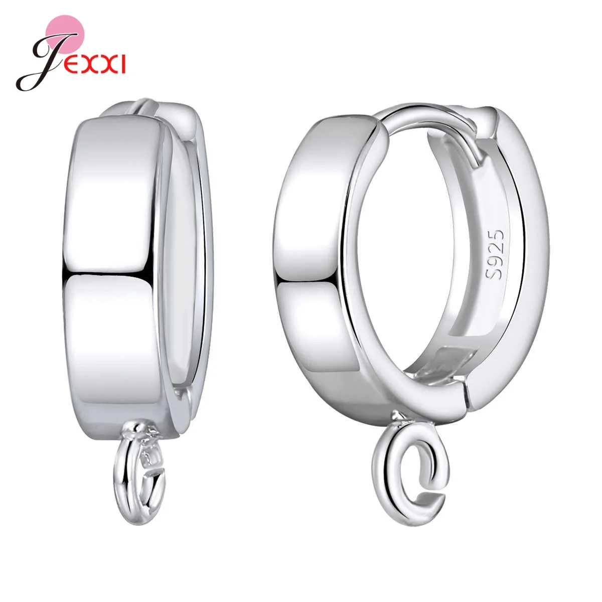 Trendy 925 Sterling Silver Earring Hooks For DIY Jewelry Makings Cubic Zirconia Earring Clasps Accessories