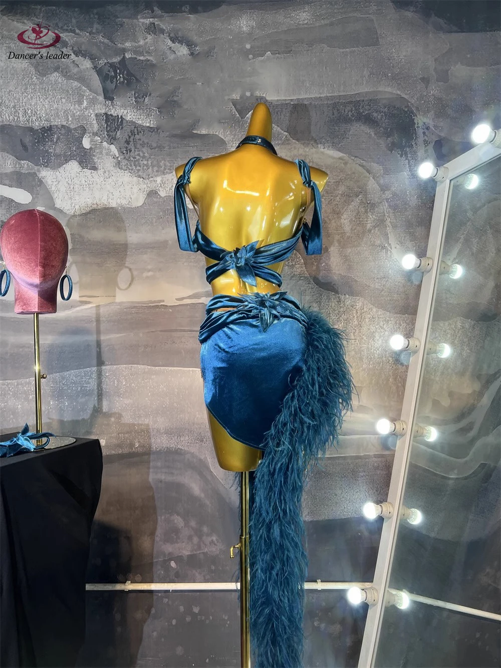 Latin Dance Dress, High-end Custom Art Exam Floral Costume, Fluffy Tail, Samba Tango, Female Adult Stage Professional Costume