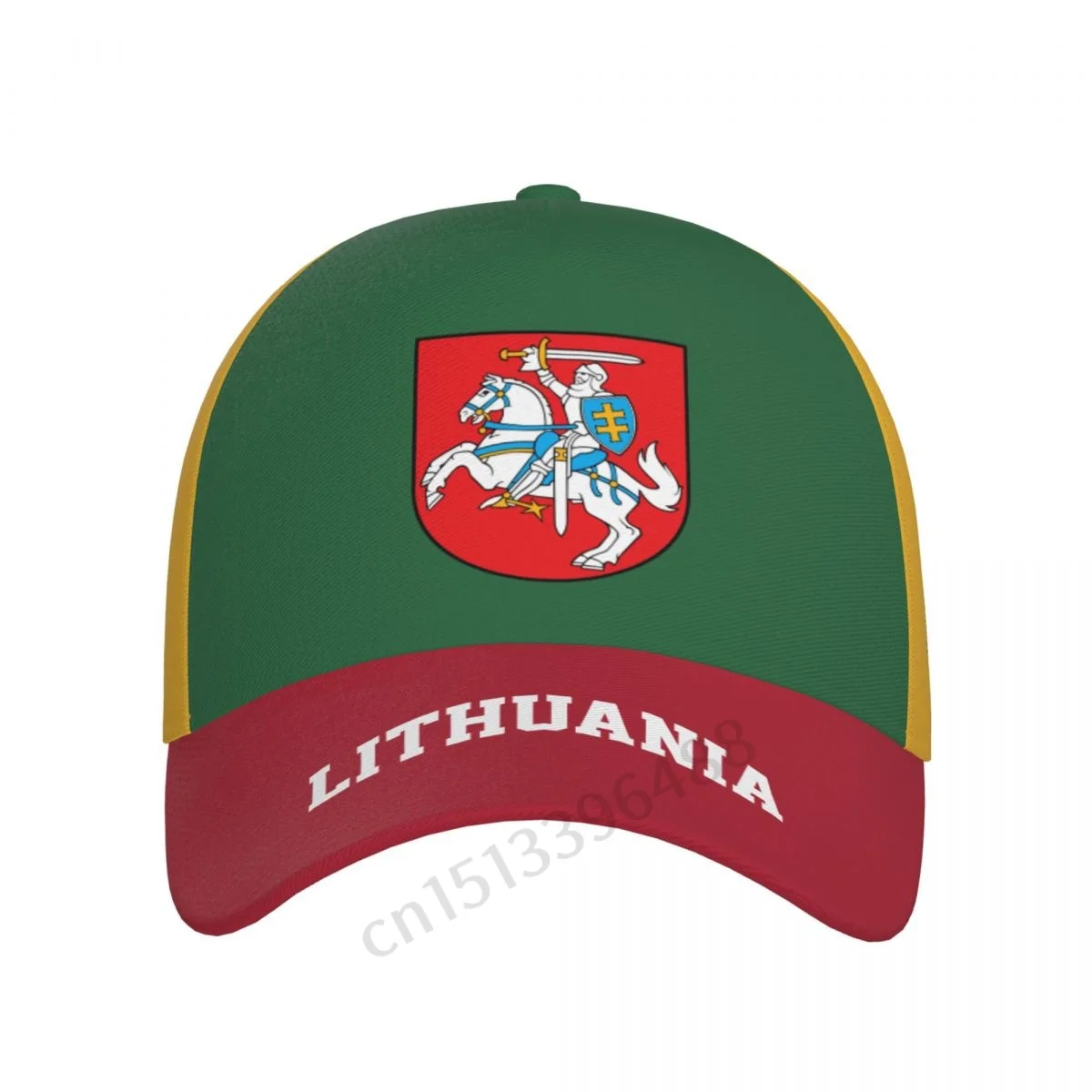 Lithuania Flag 3D Soccer Hats Sun Baseball Cap Breathable Adjustable Men Women Outdoor Fishing Hat