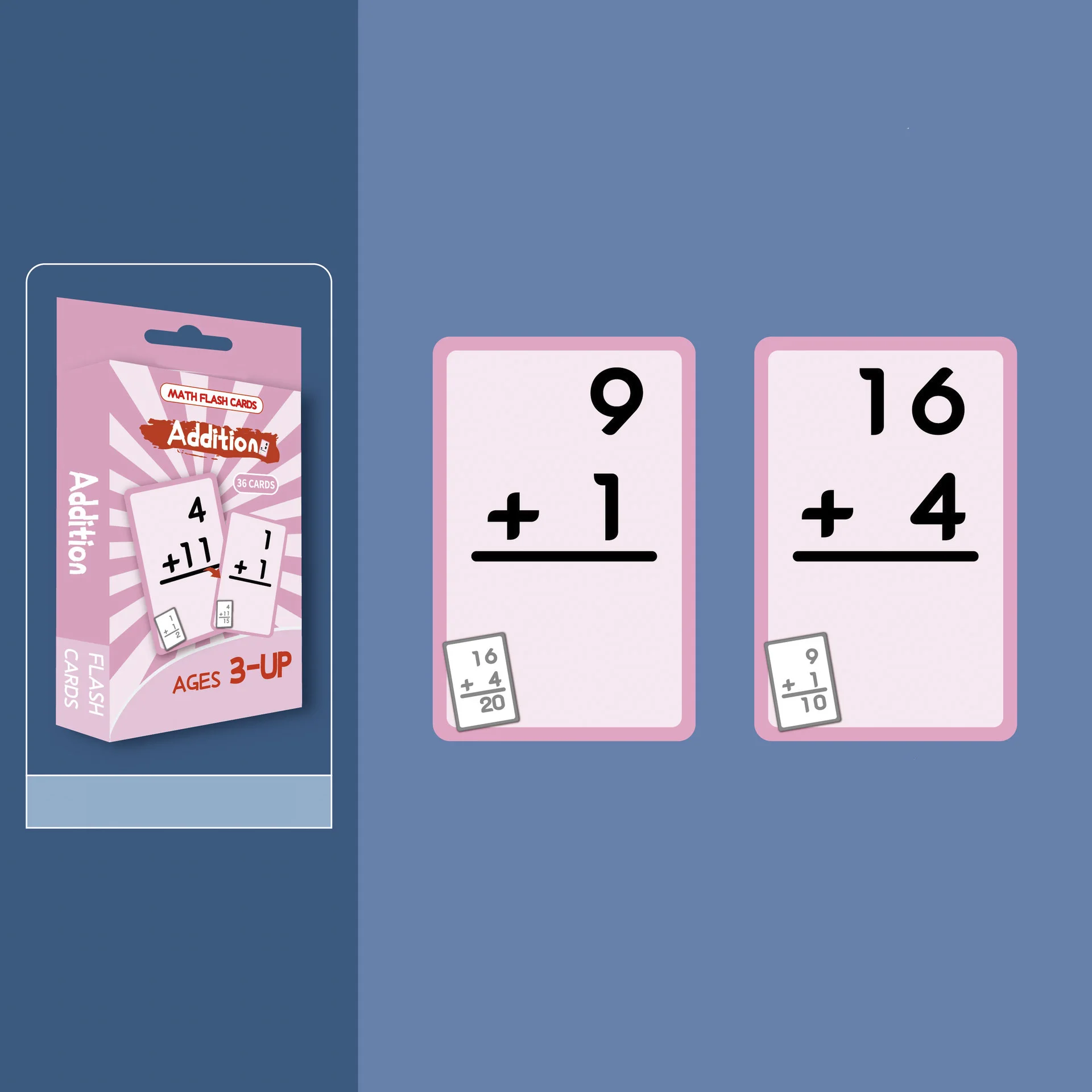 36Pcs/set Math Addition Subtraction Multiplication Division Erasable Reusable Number Learning Cards Children's Math Teaching Aid