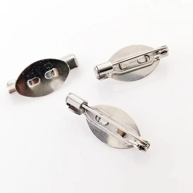 

100pcs High Quality 304 Stainless Steel Safety Pin Brooch Base Back Bar Badge Holder Brooch Pins DIY Jewelry Finding