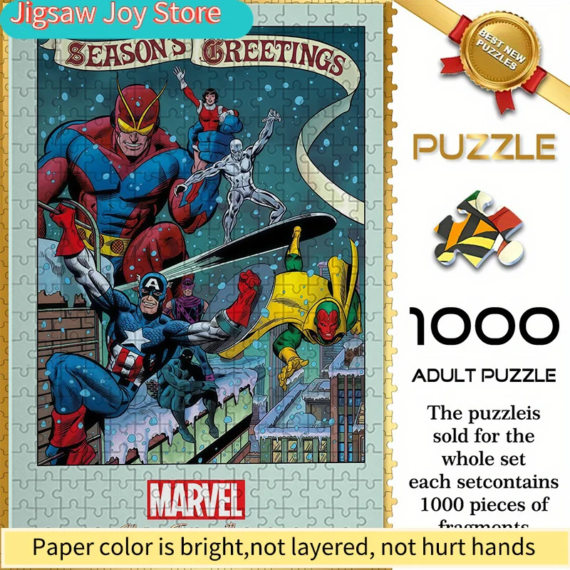 

Бесшовные пазлы в стиле Marvel W1.6-115, изображающие рождественские снежные пейзажи с героями, такими как Капитан Америка, демонстрирующие праздничную атмосферу.
