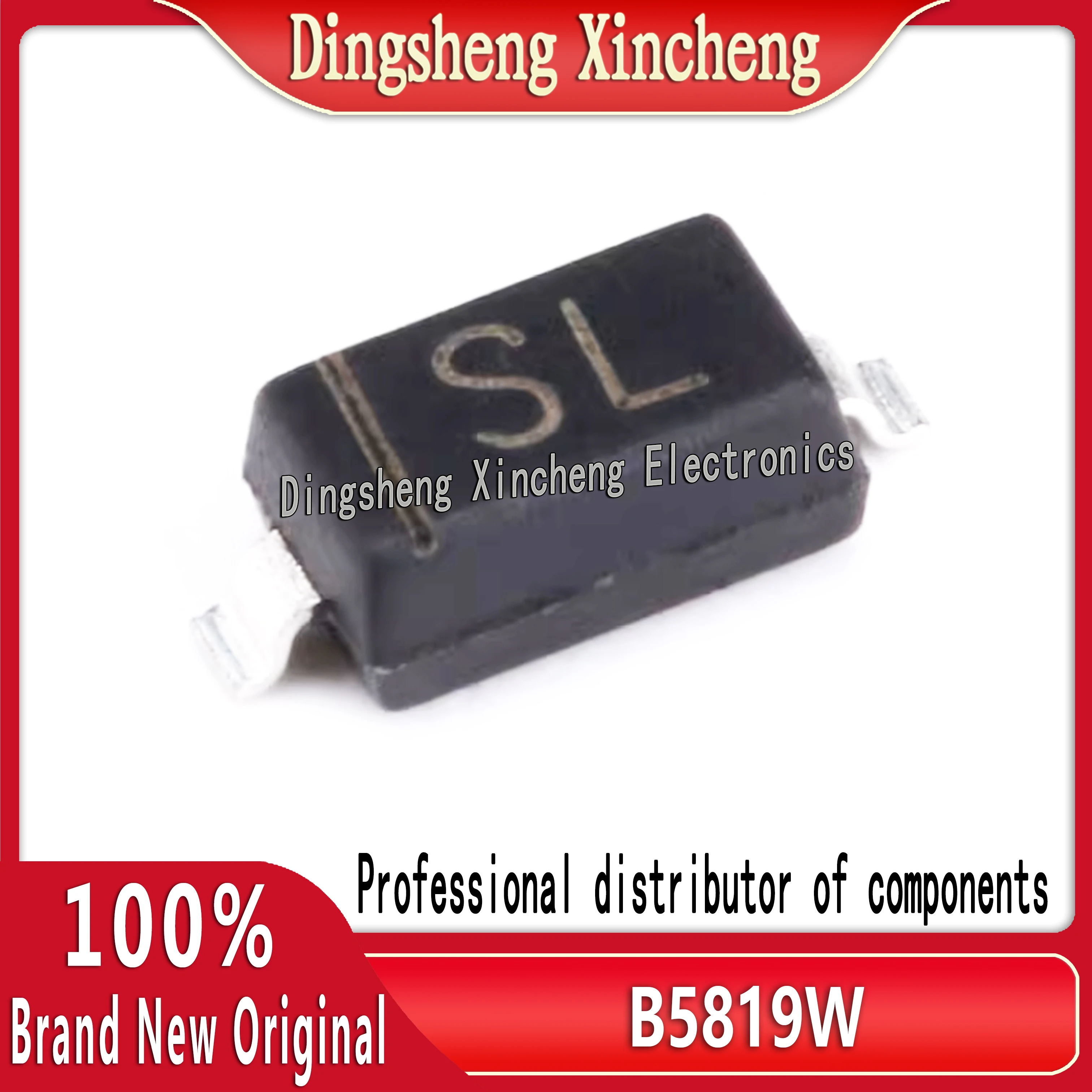 10  pcs/lot  Original genuine B5819W SL SOD-123 1A 40V 1206 Schottky diode