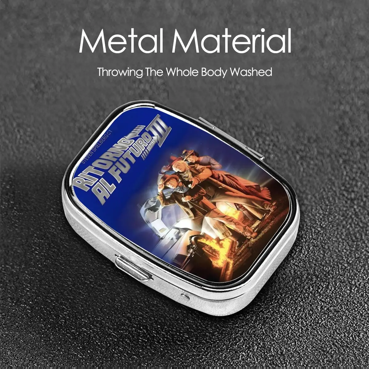 العودة إلى المستقبل حبة صندوق 2-مقصورة حبوب موزع الخيال العلمي فيلم كوميدي المحمولة السفر الطب صندوق تخزين الحاويات #5