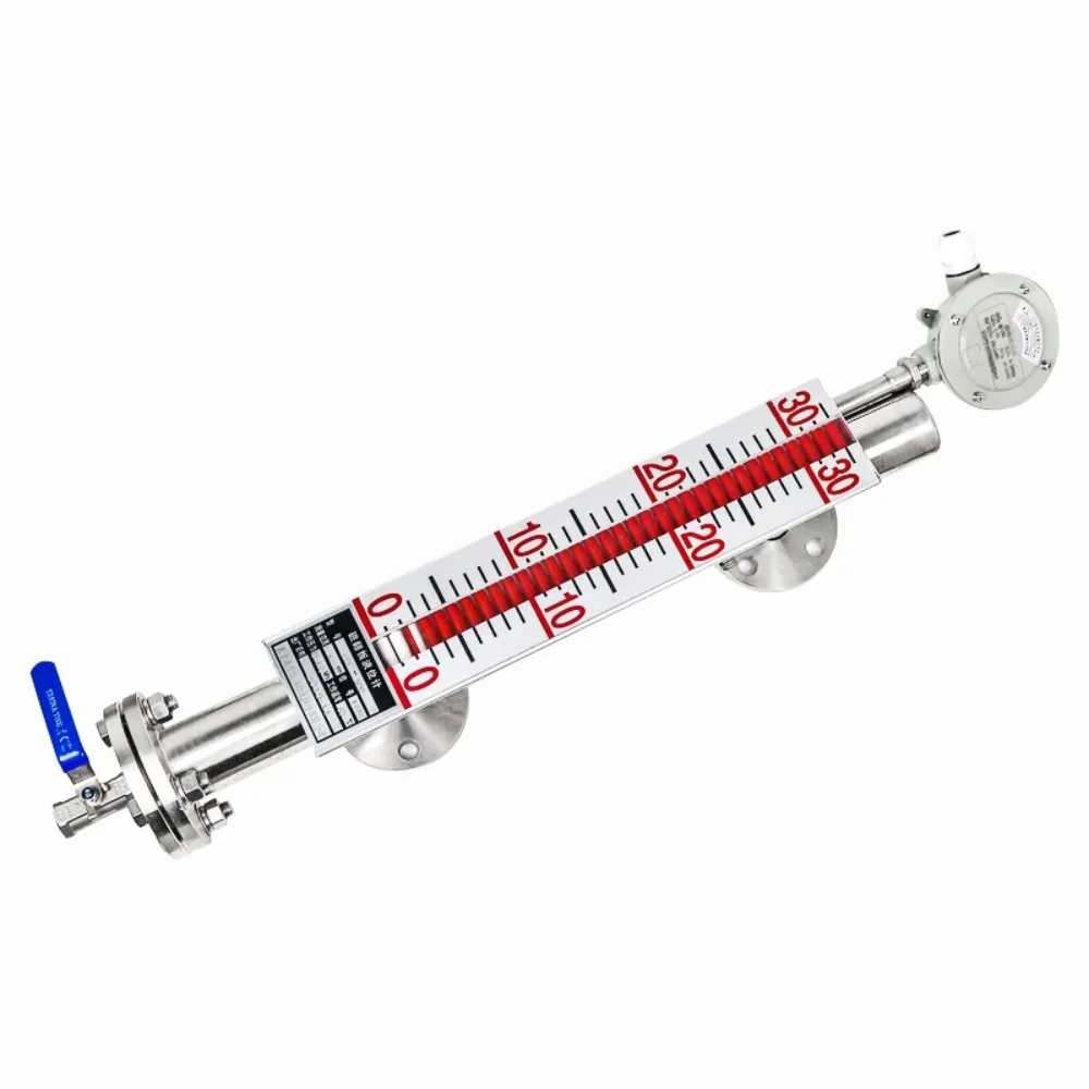 Digital Side-Mounted Magnetic Glass Tube Liquid Level Meter High Pressure Sight Glass   Fuel Tank Level Gauge