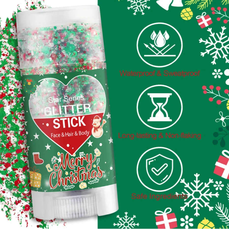 กลิตเตอร์แท่งสำหรับตัวและหน้า กลิตเตอร์เจลโฮโลแกรมสำหรับผม กลิตเตอร์กันน้ำสำหรับแต่งหน้า กลิตเตอร์แท่งแต่งหน้า 2025 สินค้าขายดี
