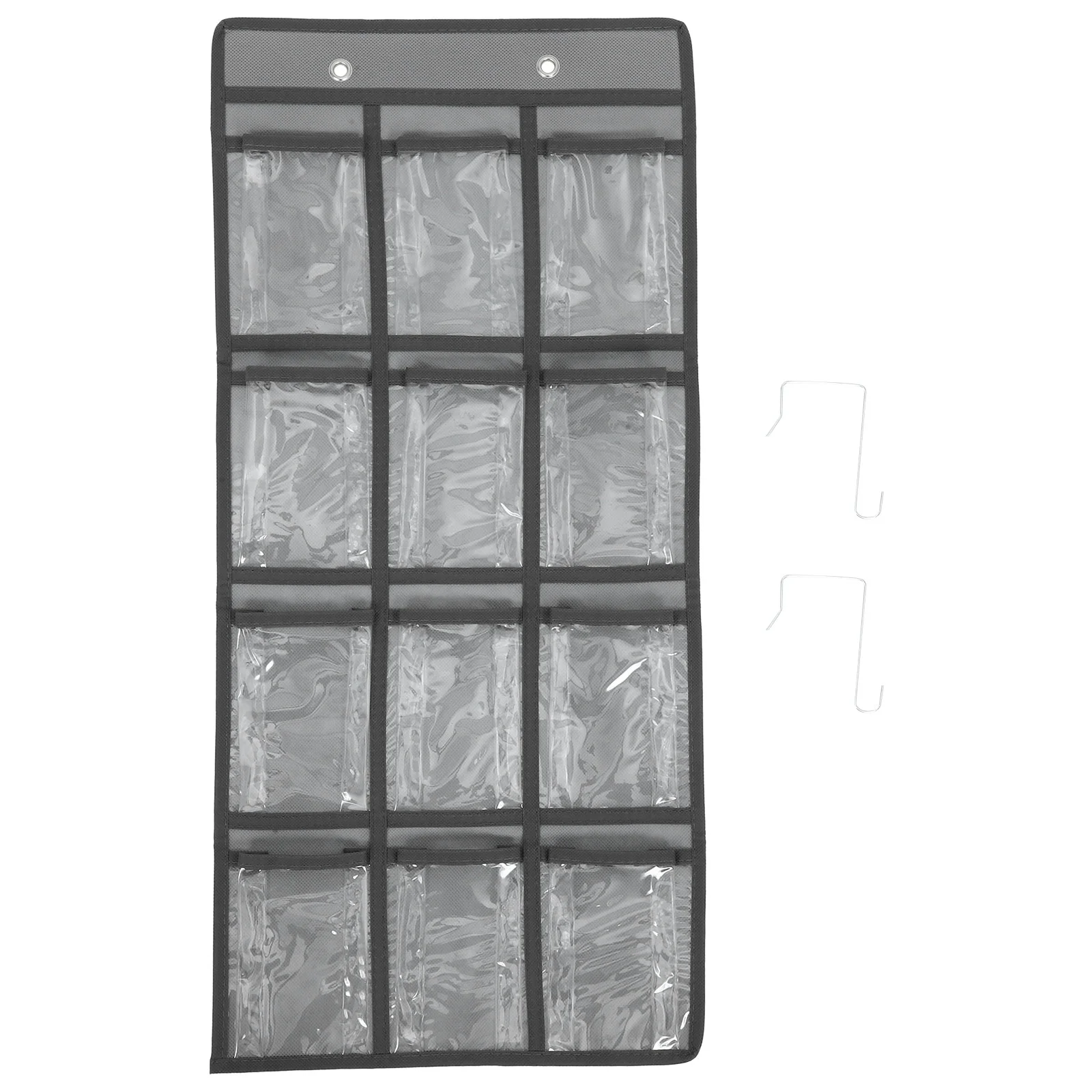 12 Compartment Storage Hanger Wall Door Hanging Organizer Phone Holder with Grids Pocket Chart for Cell