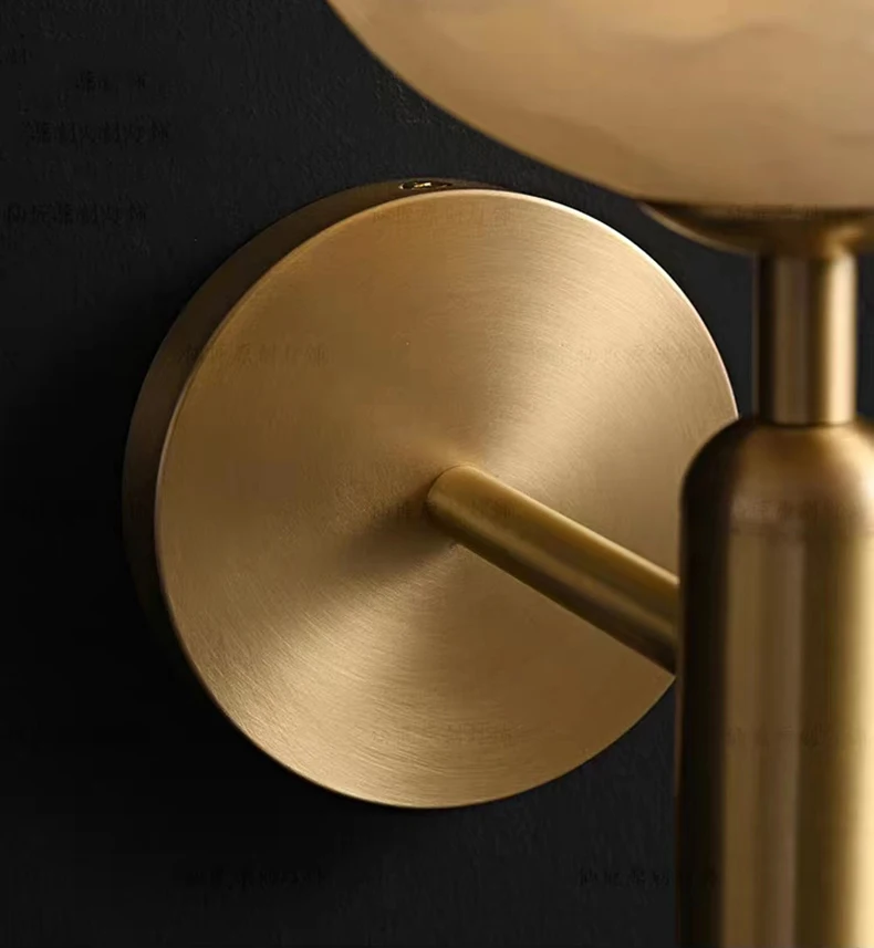 Art Natural Marble Wall Lamp Flower Shape Brass E14 Bulb