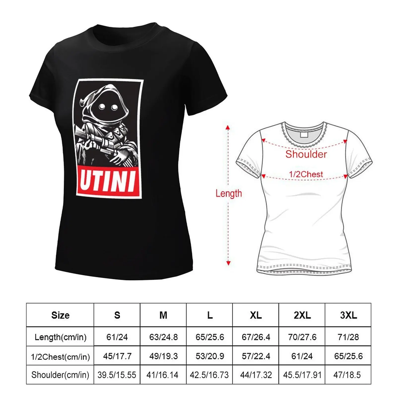 Grappige Utini T-Shirt T-Shirts Esthetische Kleding Dierenprint Shirt Voor Meisjes Vrouwen T-Shirt