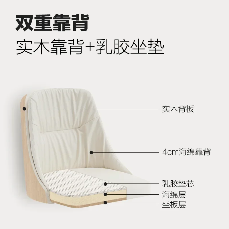 Computer chair home comfort sedentary office chair backrest solid wood study seat dormitory student study desk stool
