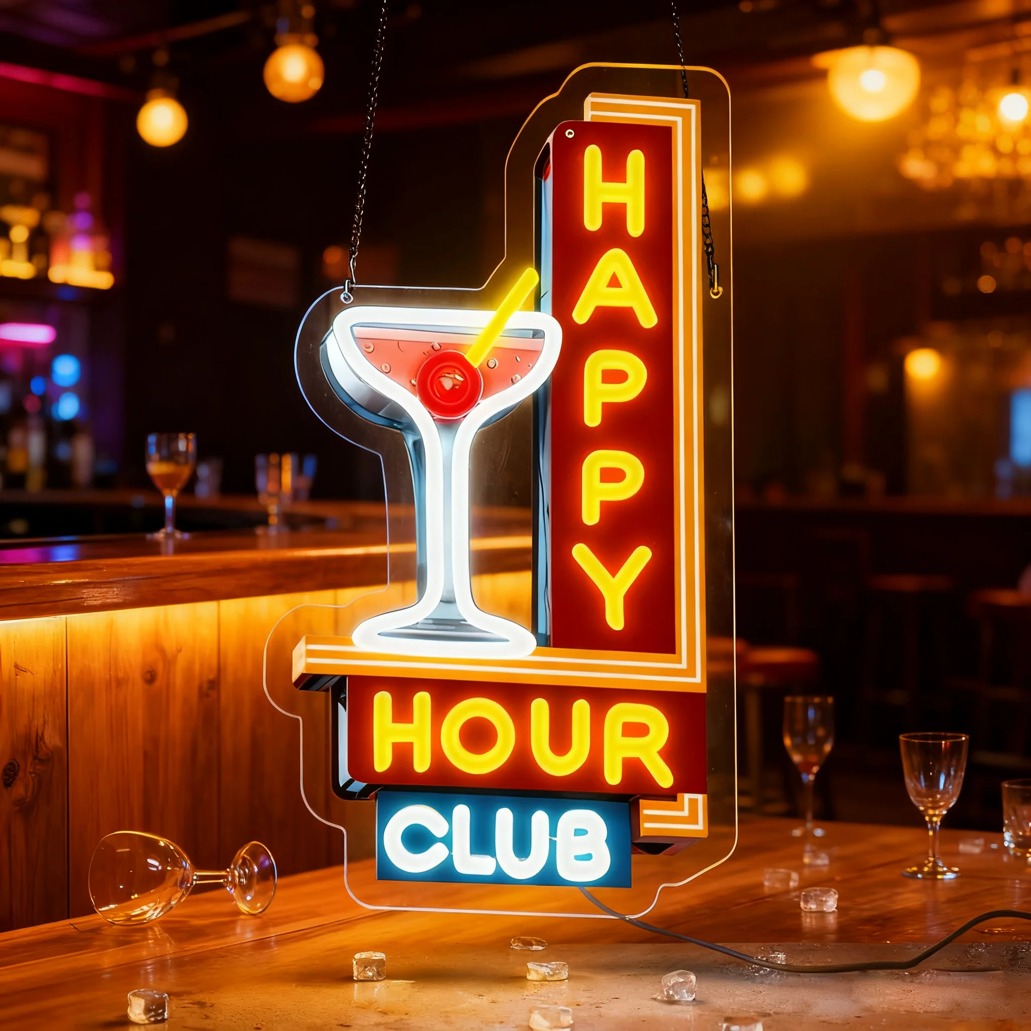 

Ретро Happy Hour Неоновая вывеска УФ-принт USB с регулируемой яркостью Led Happy Hour Club Неоновый свет для бара, клуба, паба, вечеринки, мужчины, пещеры, подарки