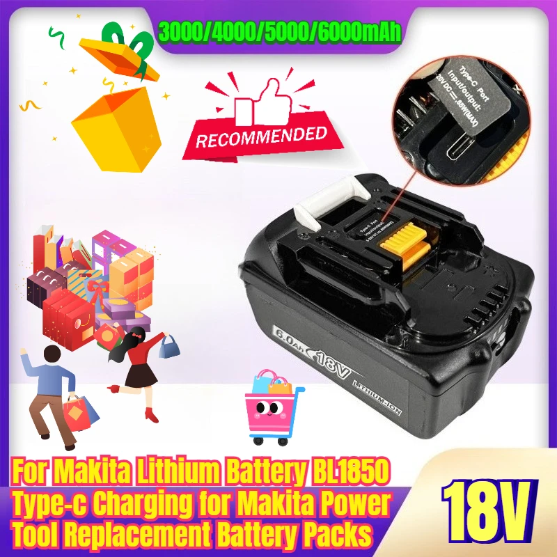 

18V Multi capacity battery for Makita Lithium Battery BL1850 Power Tool Replacement Battery Packs