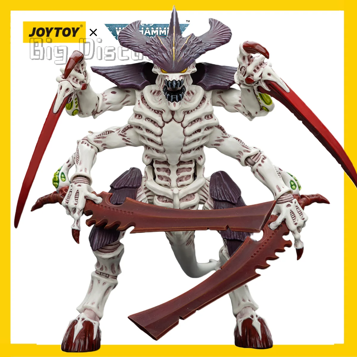 [IN STOCK] JOYTOY 1/18 Warhammer 40K Action Figure Tyranids Hive Fleet Leviathan Tyranid Warrior with Boneswords Model