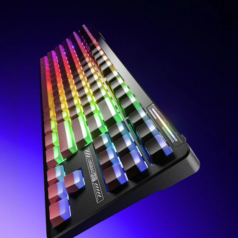 LingBao K87 Custom Mechanical Keyboard Three Mode RGB Hot-Swappable Ergonomic Gasket HIFI E-sports Office Gaming Keyboard