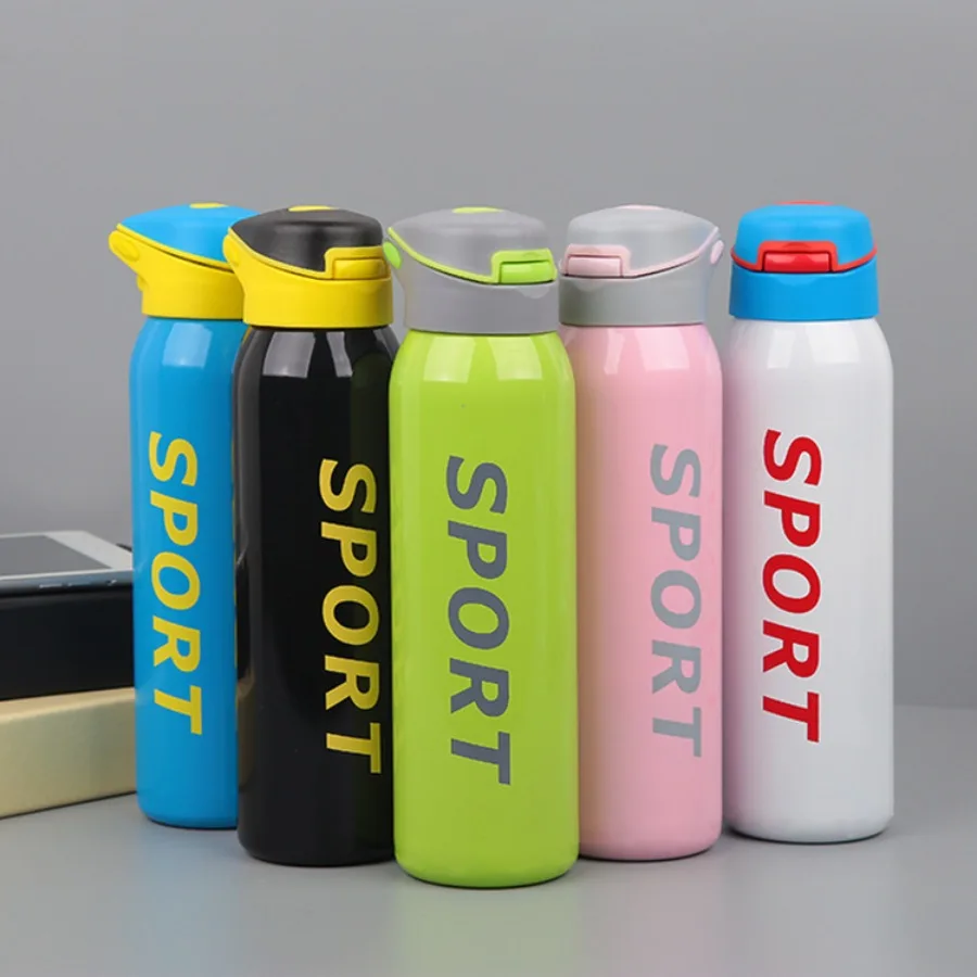 

Large capacity duckbill sports water bottle business portable duckbill straw water cup stainless steel insulated water bottle