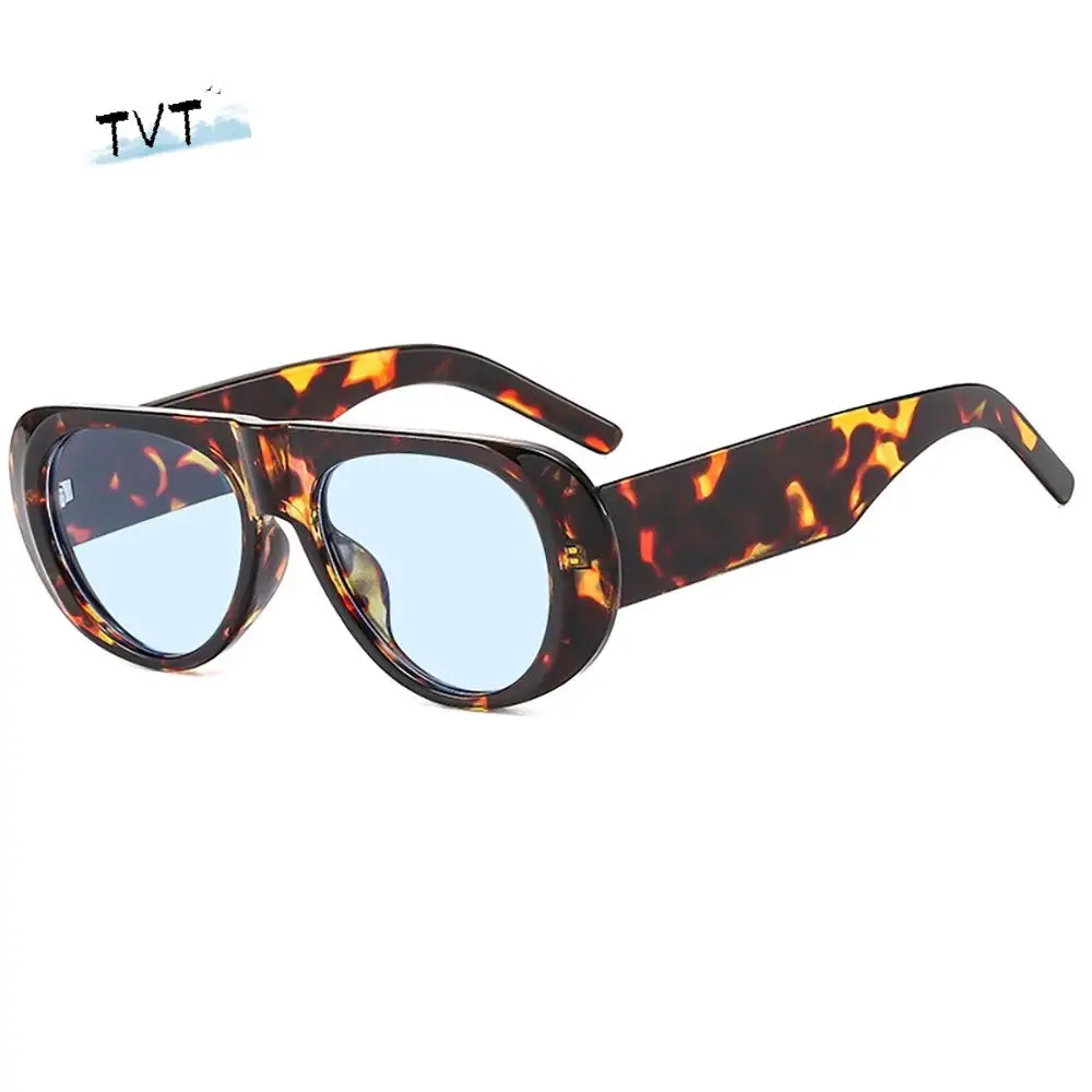 

Trend Lightweight Large Frame Sunglasses Fashion Vintage Wide Legs Sun Glasses Leopard Print Cool UV400 Eyewear Unisex