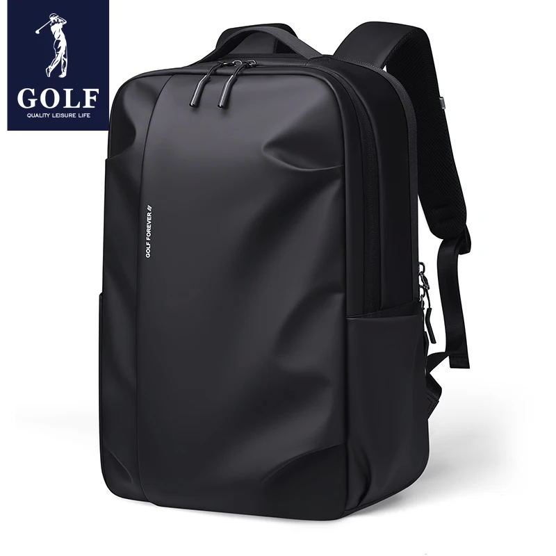 GOLF  Large Capacity 15.6 Inch Laptop Backpack for Men Waterproof Business Travel Backpack Bag Solid Color Dual Shoulder Bag