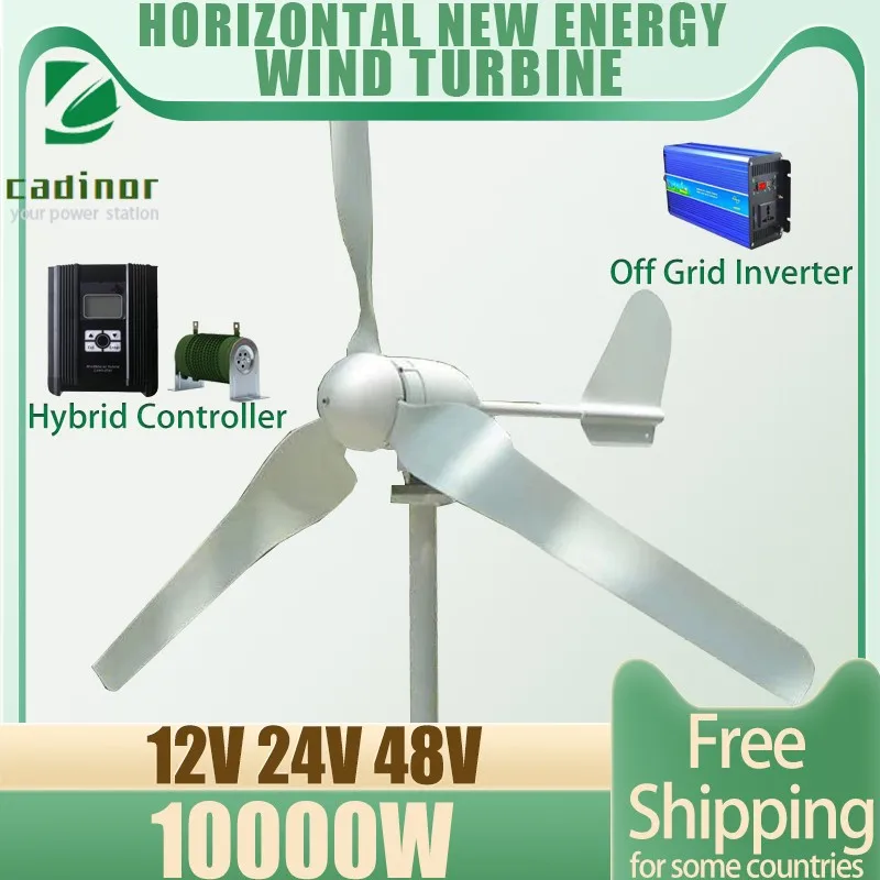 Home Farm Small Wind Power Turbine 10000W 12V 24V 48V Wind Energy Generator 8KW Windmill With MPPT Charge Controller Regulator