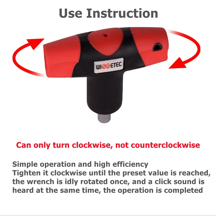 2-14Nm T-Handle Preset Torque Wrench Screwdriver Tool Compatible with Standard 1/4\