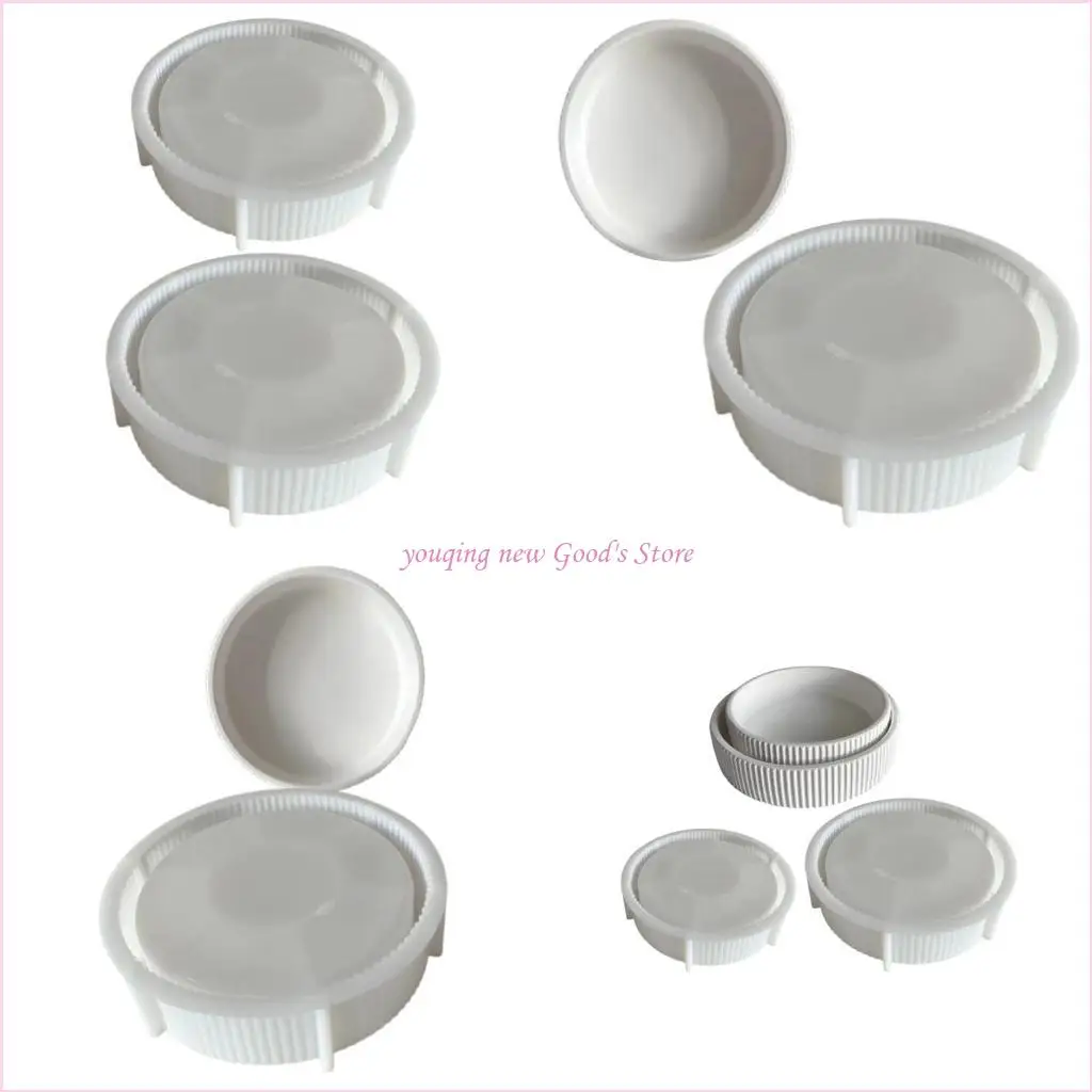 

57QA Пресс-формы для банок из смолы Формы для чашек для свечей Силиконовая текстура для любителей рукоделия