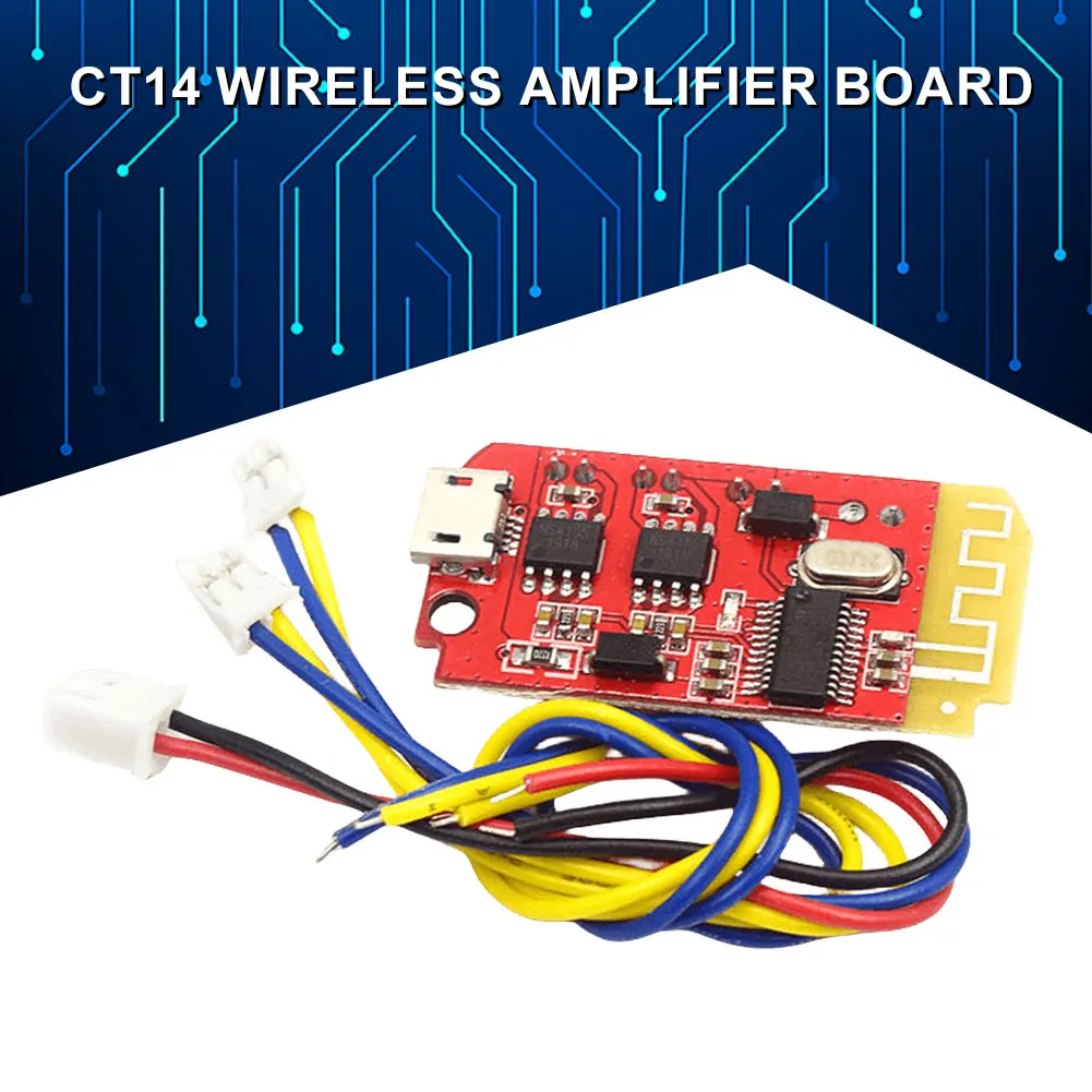 CT14 Micro 4.2 Power Amp Board 5VF 5W+5W Bluetooth-Compatible Digital Audio Amplifier Module for DIY Sound Box Speaker Refitting