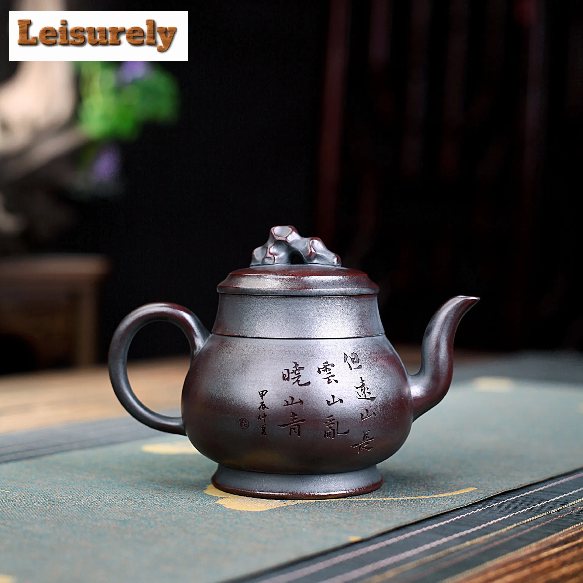 320ml Ancient Yixing Purple Clay Teapots Handmade Pot Raw Ore Antique Red Mud Kettle Chinese Zisha Tea Set Cafes Decoration Gift