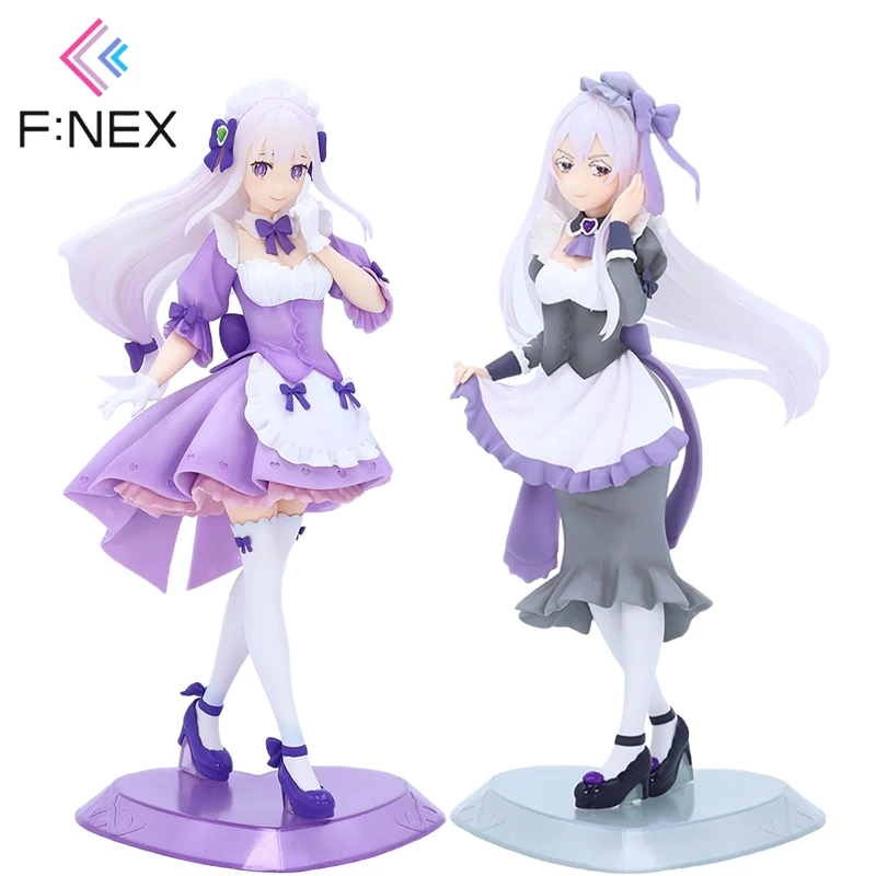 

In Stock Genuine Original F:NEX TENITOL Emilia & Echidna Re:Life in A Different World From Zero Action Anime Figure Dolls Gifts