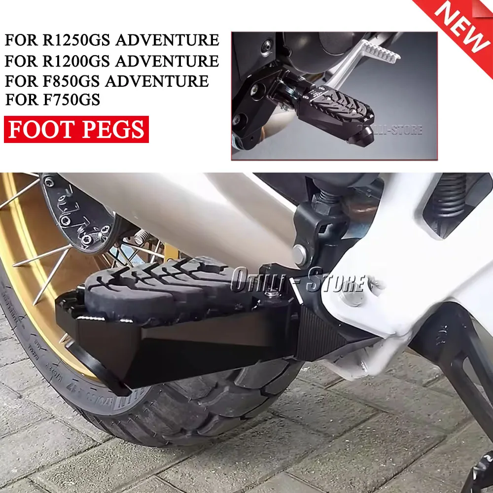 

For BMW R1200GS R 1200 GS Adventure R1250GS R 1250 GS ADV 2020-2023 Motorcycle Foot Rests Foot Pegs Aluminum Footrest Footpeg