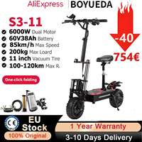 BOYUEDA S3-11 6000W Electric Scooter Adult Dual Motor 85km/h 60V38Ah 120KM Range 200KG Max Load 11\