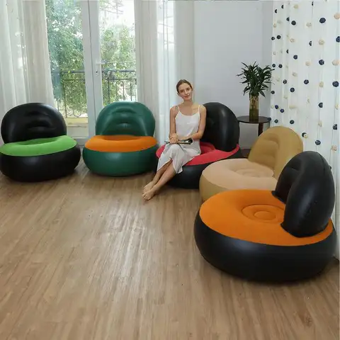 휴대용 캠핑 라운지 의자, 블로우 소파, 공기 펌프, 공기 의자, 캠핑 가구, 실내 야외용 접이식 레이지 소파