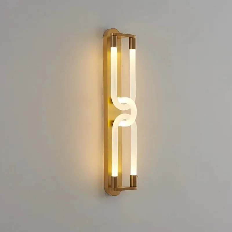 Modern LED Wall Lamp Light Luxury Acrylic Double Head Wall Lamp Living Room Bedroom Corridor Hotel Bedside Decorative Light