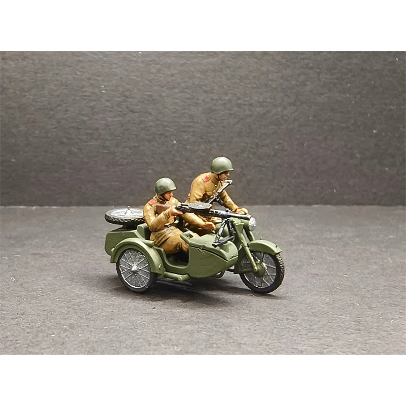 1:72 Scale Model Resin 2pcs German/Soviet Soldiers With Sidecar Motorcycle Action Figure Accessory DIY Collection Toys Dolls Fan