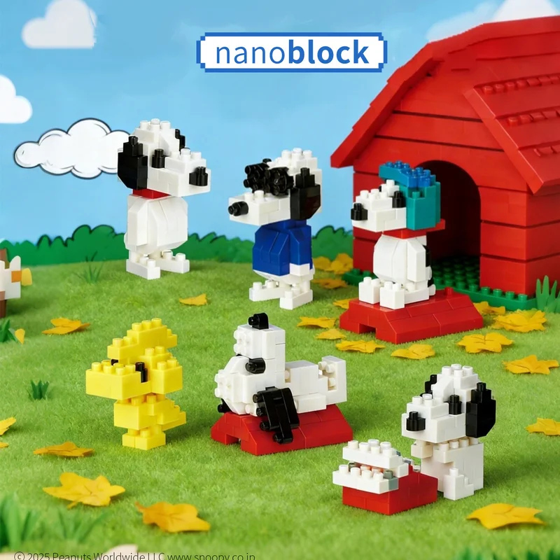 Kawaii Nanoblock Original Mininano Peanuts Vol 1 Blind Bag Set Micro Sized Blocks Snoopy Woodstock Diy Craft Kit Collectible
