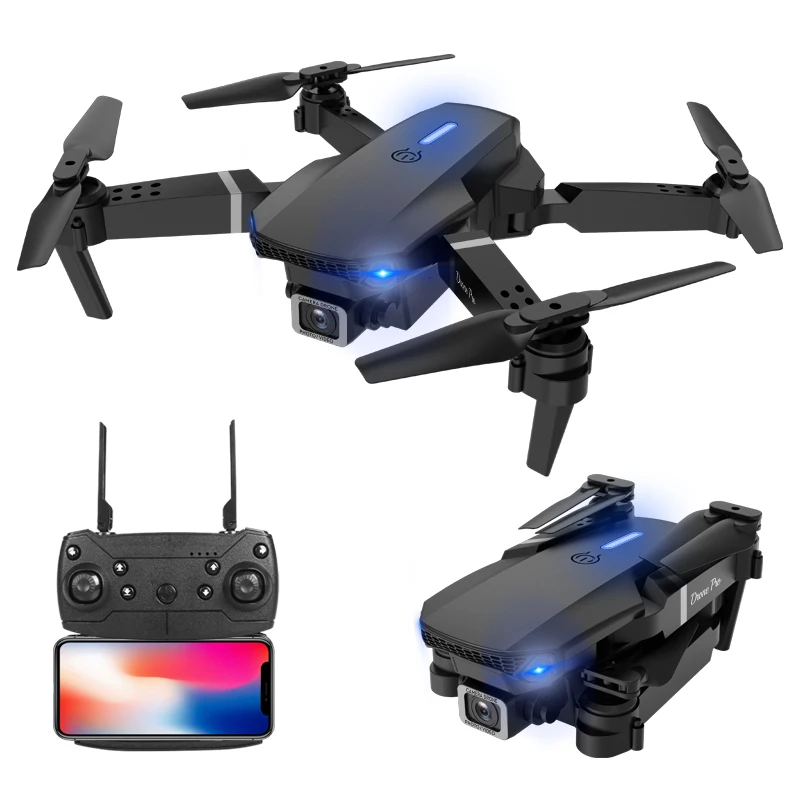 E88 Dual Camera Drone MHD Folding Professional Drone Mini Drone With 4K Dual Camera High Definition Quadcopter Aircraft Toy Gift